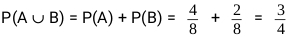 P(A ∪ B) = P(A) + P(B)